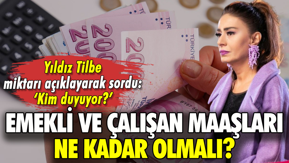 Yıldız Tilbe emekli ve çalışanların ne kadar maaş alması gerektiğini açıkladı!