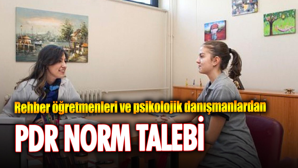 Rehber öğretmenleri ve psikolojik danışmanlardan PDR norm talebi