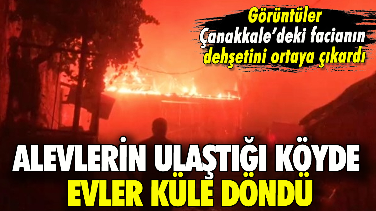 Çanakkale'de alevlerin ulaştığı Yağcılar köyünde evlerin hali dehşeti ortaya çıkardı