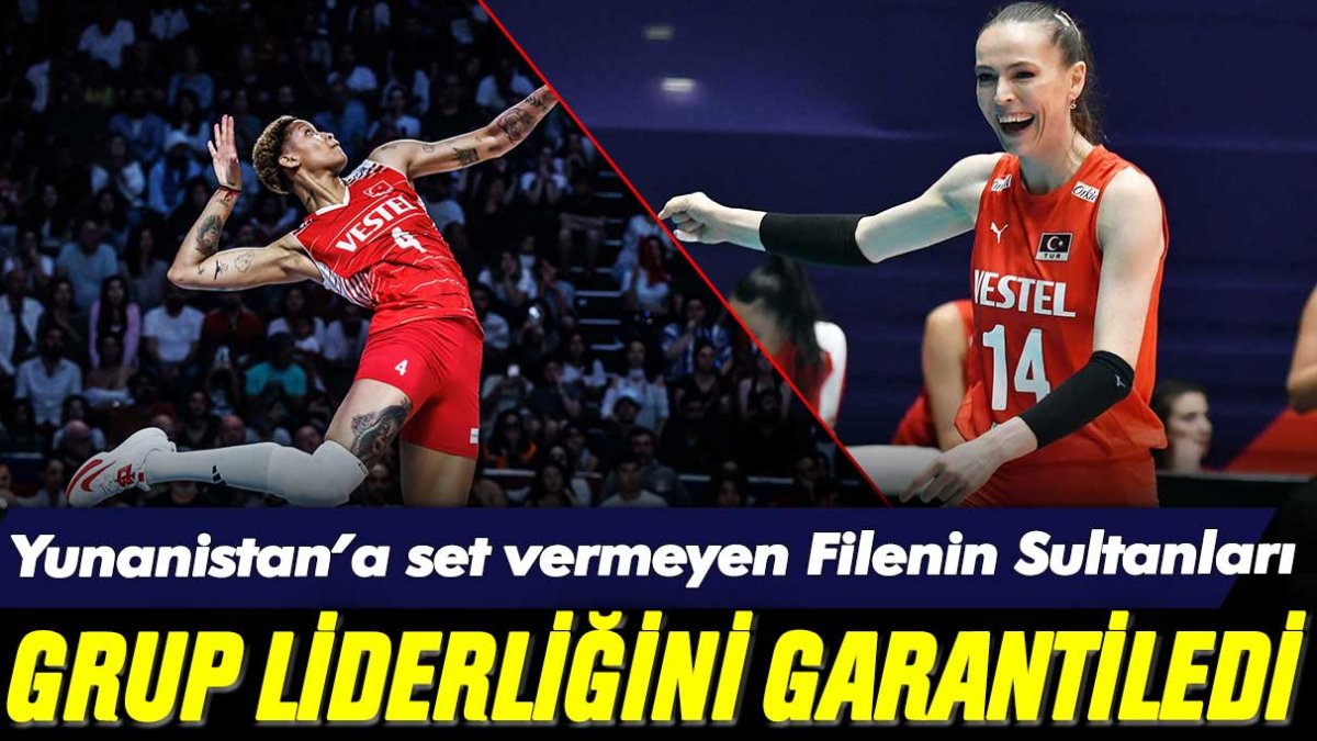 Yunanistan'a set vermeyen Filenin Sultanları, grup liderliğini garantiledi!