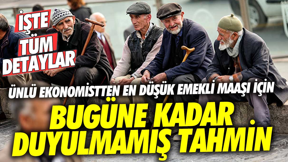 Ünlü ekonomistten en düşük emekli maaşı için bugüne kadar duyulmamış tahmin! İşte tüm detaylar