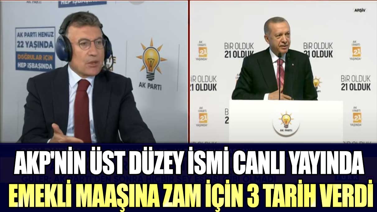 AKP'nin üst düzey ismi canlı yayında emekli maaşına zam için 3 tarih verdi