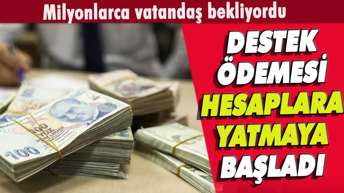 Devletten destek alanlar dikkat: Beklenen ödeme hesaplara yatmaya başladı