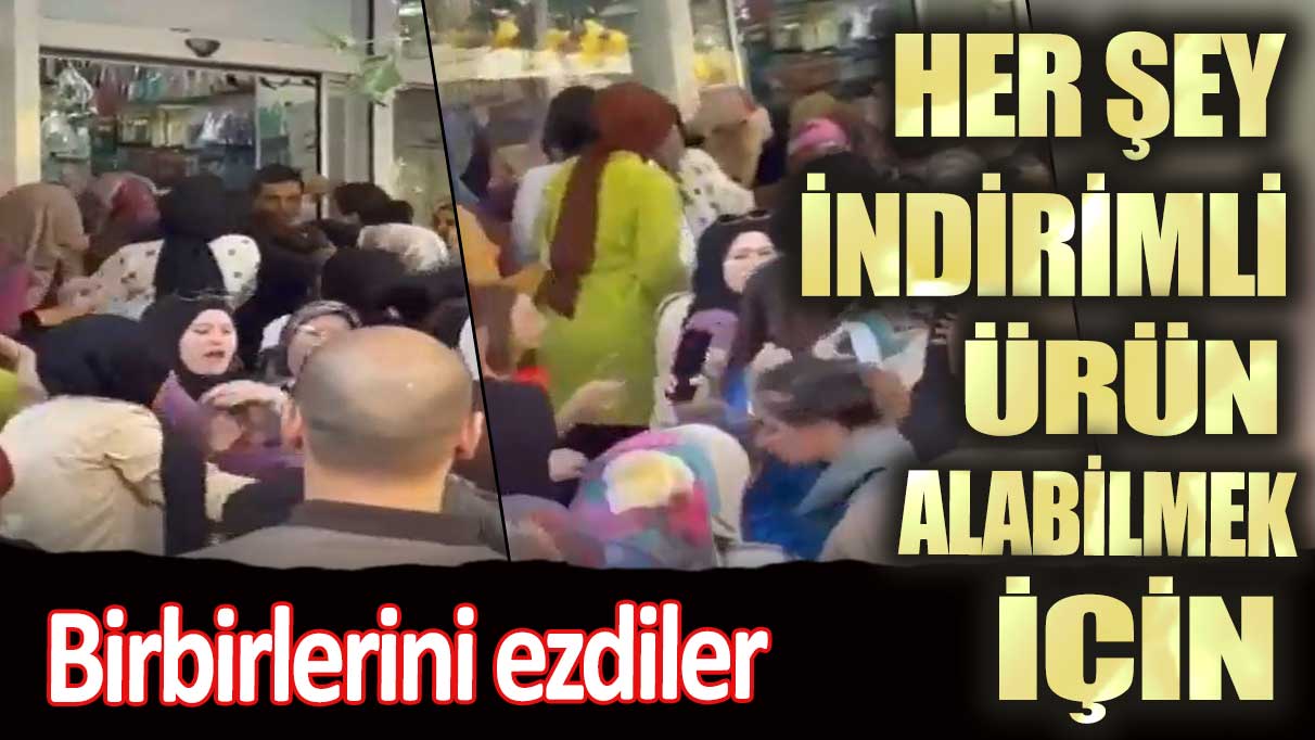 Gebze’de izdiham: Her şey indirimli ürün alabilmek için, birbirlerini ezdiler