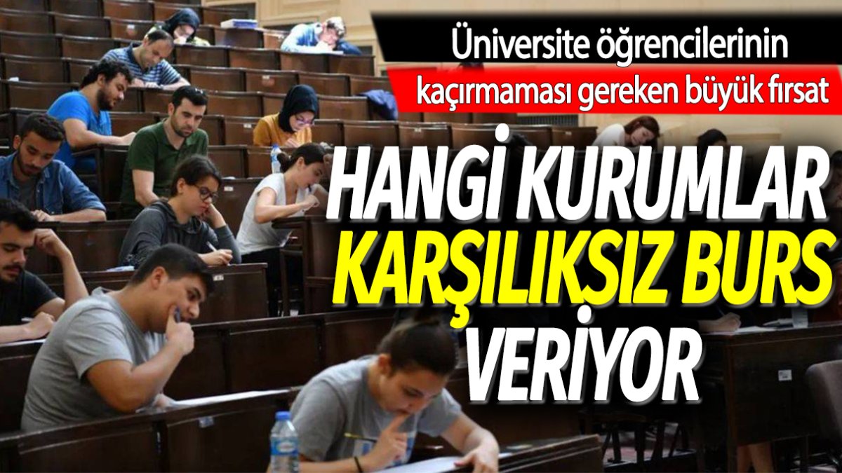 Hangi kurumlar karşılıksız burs veriyor: Üniversite öğrencilerinin kaçırmaması gereken büyük fırsat