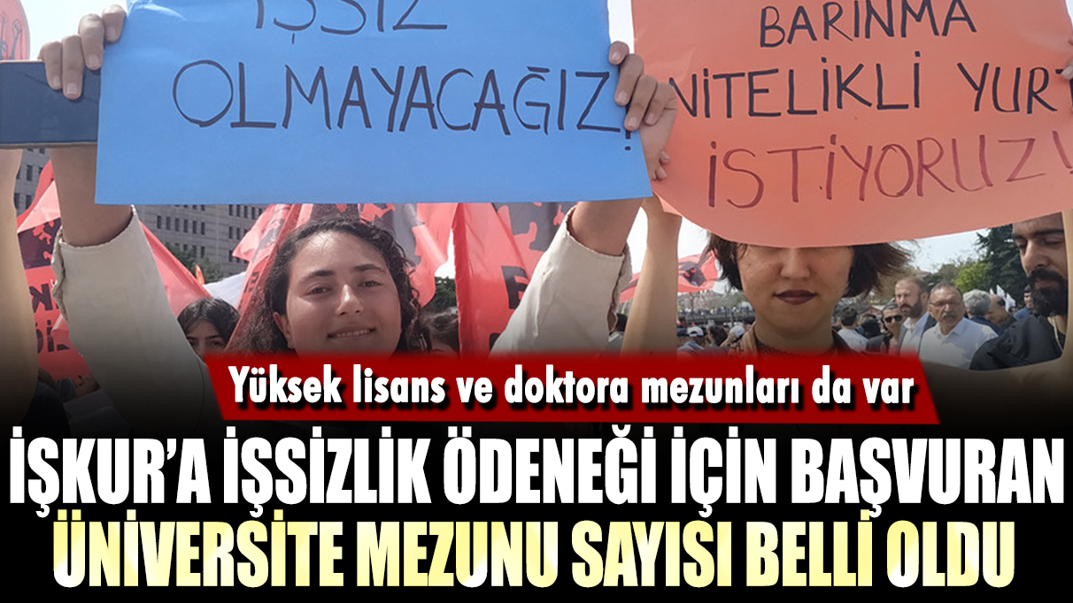 İŞKUR'a işsizlik ödeneği için başvuran üniversite mezunu sayısı belli oldu: Yüksek lisans ve doktora mezunları da var