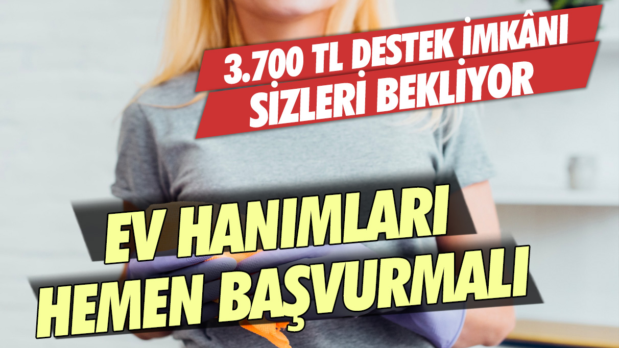 Yeni koşullar belli oldu: Ev hanımları hemen başvurmalı! 3.700 TL destek imkânı sizleri bekliyor