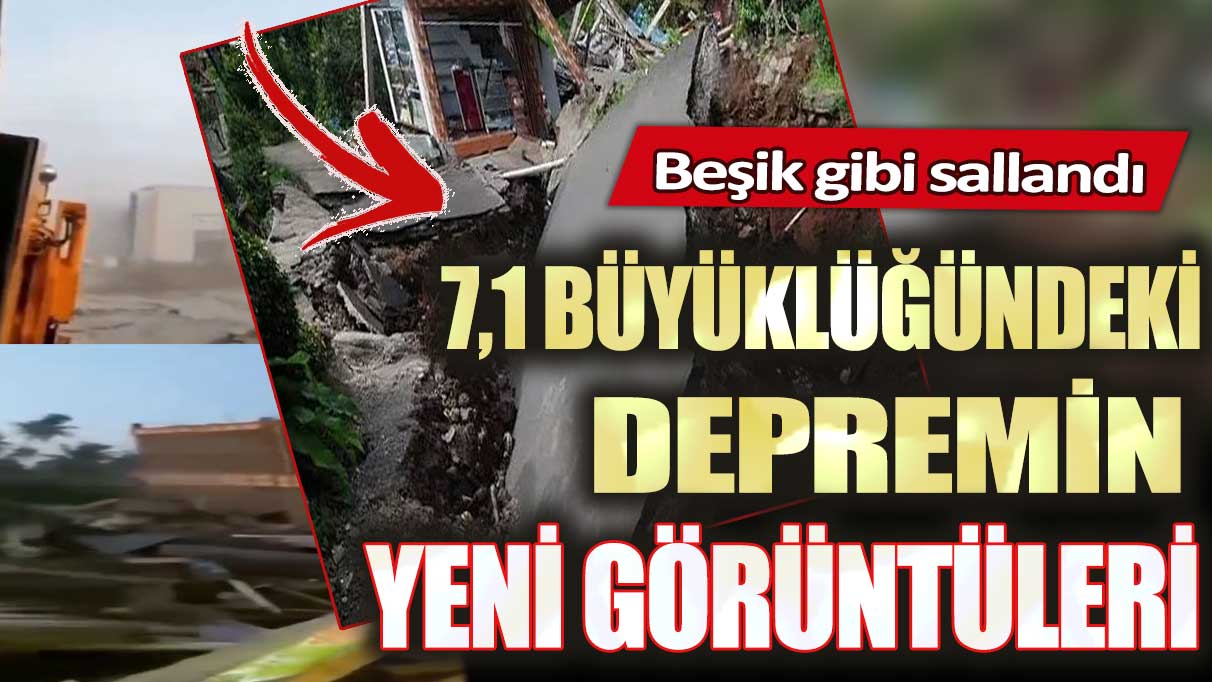 Endonezya’da 7,1  büyüklüğündeki depremin yeni görüntüleri ortaya çıktı: Beşik gibi sallandı