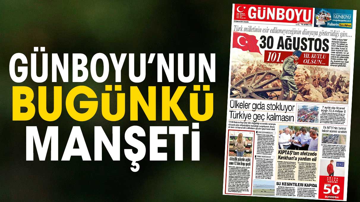 30 Ağustos 2023 Gazetesi