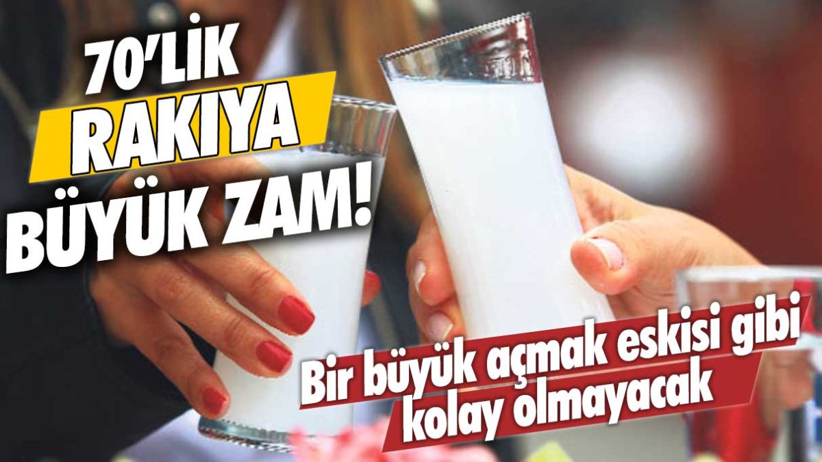 Bir büyük açmak eskisi gibi kolay olmayacak: 70'lik rakıya büyük zam