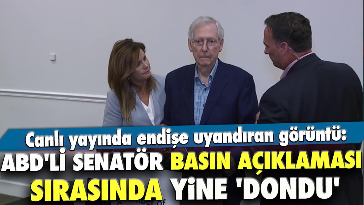 ABD'li senatör basın açıklaması sırasında yine 'dondu'