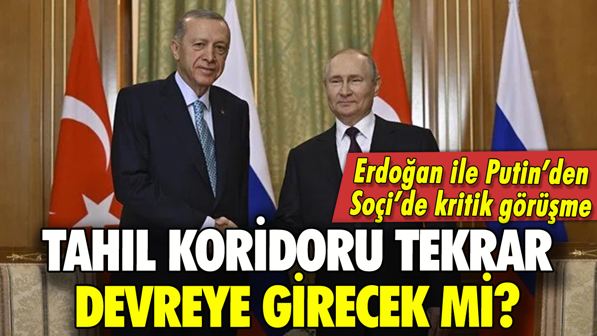 Erdoğan ile Putin'den Soçi'de kritik görüşme: Tahıl Koridoru tekrar açılacak mı?