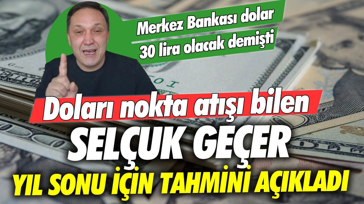 Merkez bankası dolar 30 lira olacak demişti: Doları nokta atışı bilen Selçuk Geçer yıl sonu için tahminini açıkladı