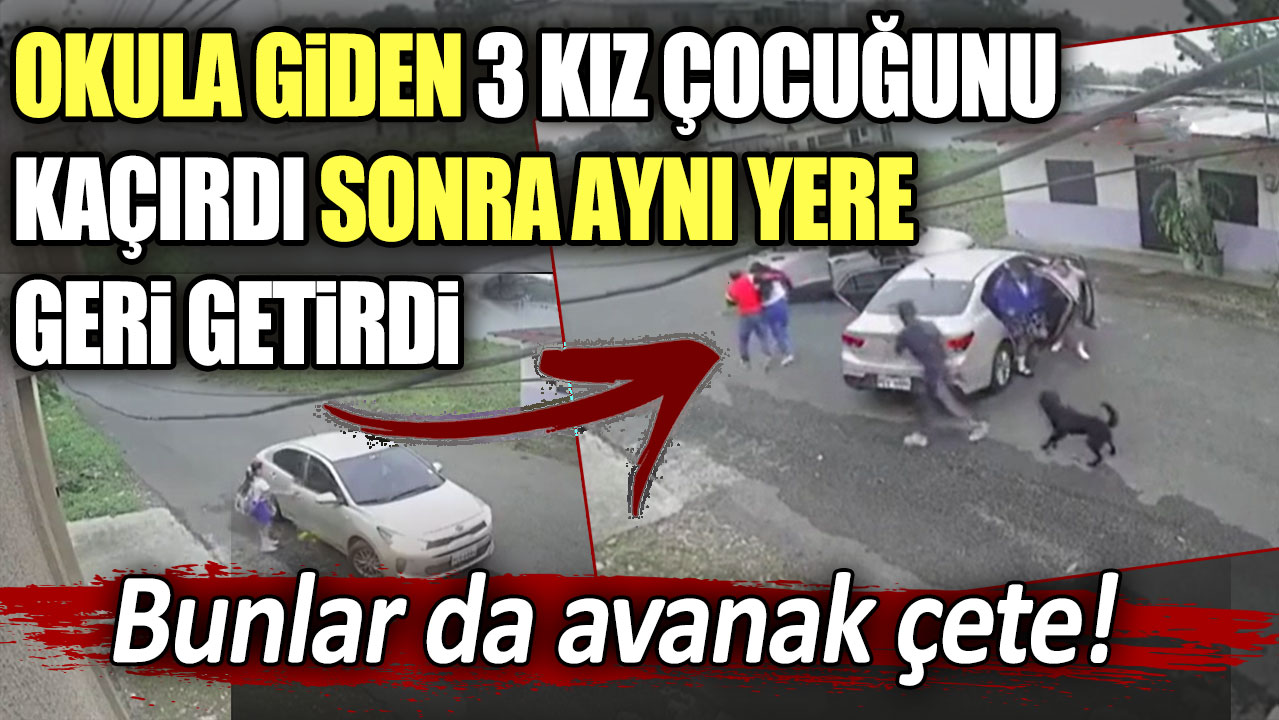 Bunlar da avanak çete: Okula giden 3 kız çocuğunu kaçırdı sonra aynı yere geri getirdi