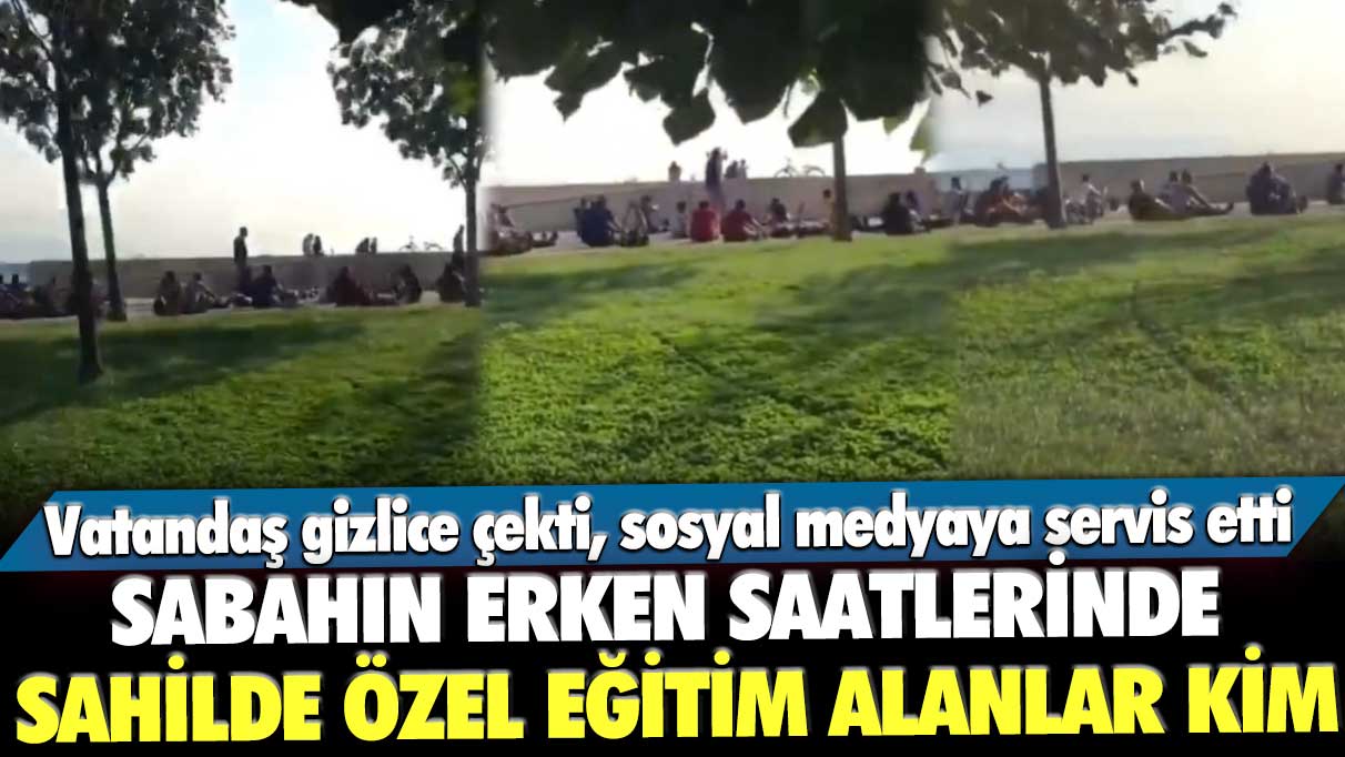 Sabahın erken saatlerinde Pendik sahilinde özel eğitim alanlar kim? Vatandaş gizlice çekti, sosyal medyaya servis etti