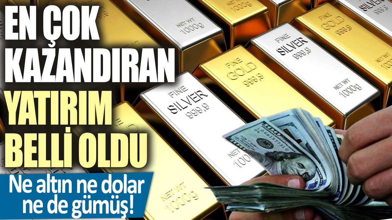 Ne altın ne dolar ne de gümüş! En çok kazandıran yatırım belli oldu