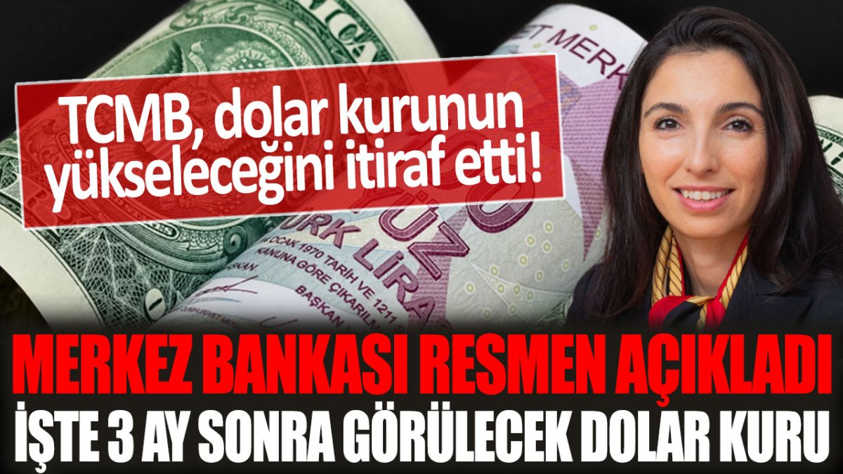 Merkez Bankası resmen açıkladı: İşte 3 ay sonra görülecek dolar kuru!