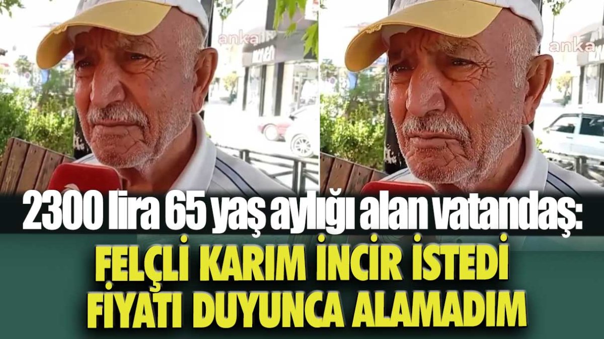 2300 lira 65 yaş aylığı alan vatandaş: Felçli karım incir istedi fiyatı duyunca alamadım