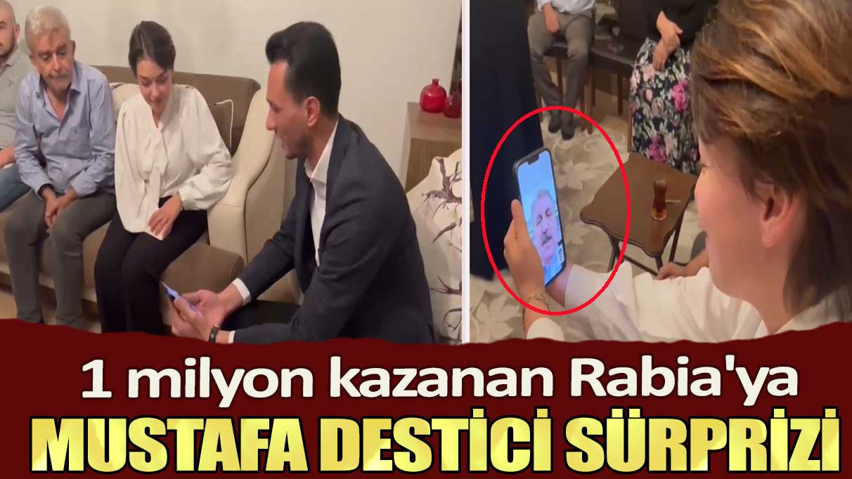 Kim Milyoner Olmak İster'de 1 milyon lira kazanan Rabia Birsen Göğercin'e Mustafa Destici sürprizi