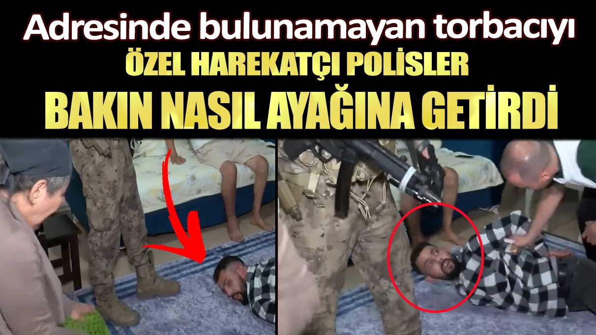 Pendik’te adresinde bulunamayan torbacıyı özel harekatçı polisler bakın nasıl ayağına getirdi