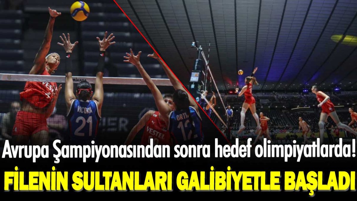 Avrupa Şampiyonasından sonra hedef olimpiyatlardı! Filenin Sultanları Porto Riko'yu 3-0 mağlup etti