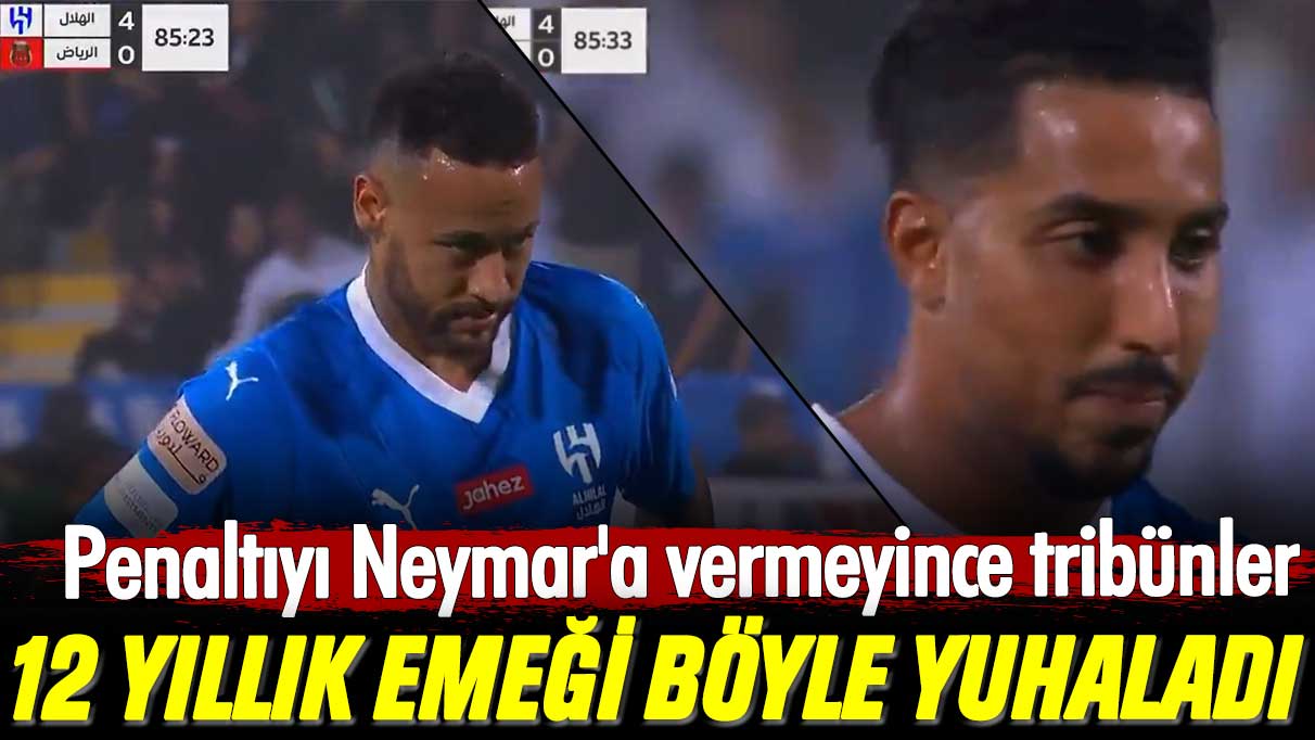 Penaltıyı Neymar'a vermeyince tribünler 12 yıllık emeği böyle yuhaladı