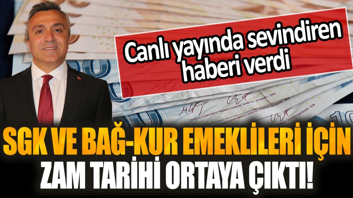 Canlı yayında sevindiren haberi verdi: SGK ve Bağ-Kur emeklilerine zam tarihi ortaya çıktı!