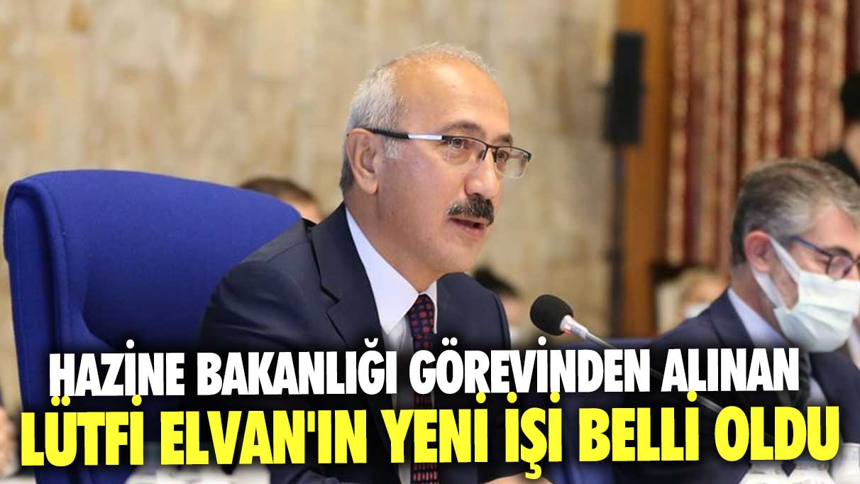 Hazine Bakanlığı görevinden alınan Lütfi Elvan'ın yeni işi belli oldu