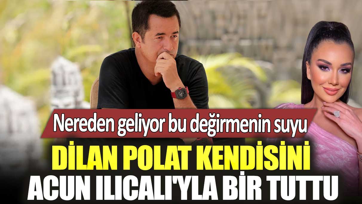 Dilan Polat kendisini Acun Ilıcalı'yla bir tuttu: Nereden geliyor bu değirmenin suyu