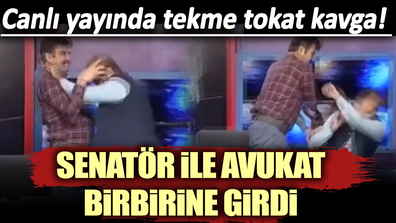 Pakistan'da canlı yayında kavga! Senatör ile avukat tekme tokat birbirine girdi