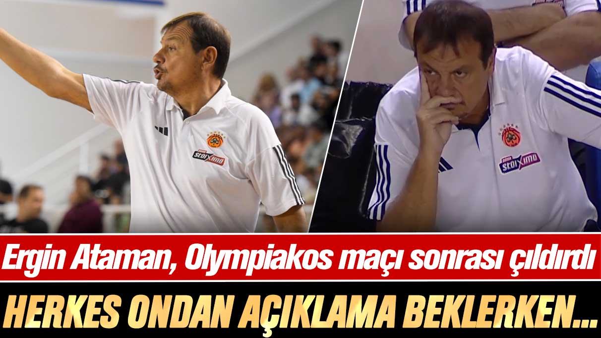 Ergin Ataman Panathinaikos-Olympiakos maçı sonrası çıldırdı: Herkes onu toplantıya beklerken...