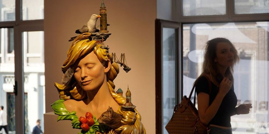 İstanbul'un sembolleri tek heykelde toplandı