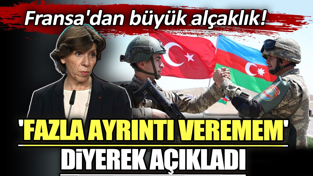 Fransa'dan büyük alçaklık! Fazla ayrıntı veremem diyerek açıkladı