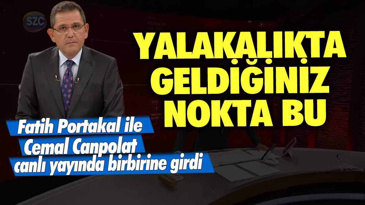 Fatih Portakal ile Cemal Canpolat canlı yayında birbirine girdi! Yalakalıkta geldiğiniz nokta bu