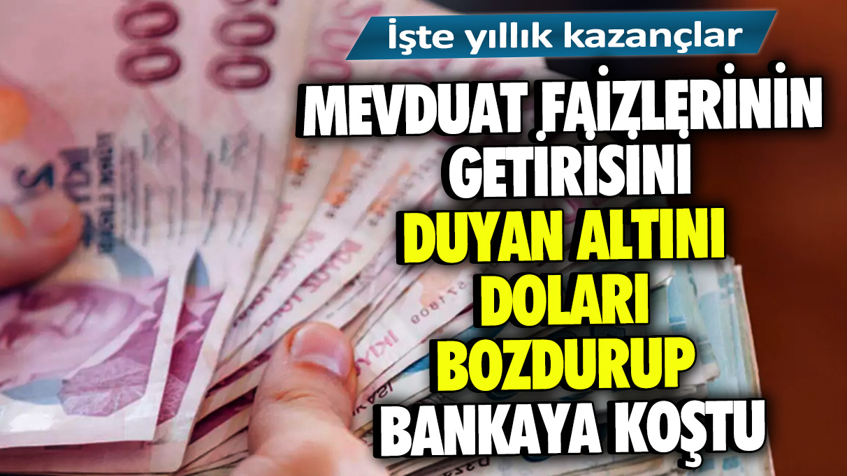 Mevduat faizlerinin getirisini duyan altını doları bozdurup bankaya koştu: İşte yıllık kazançlar