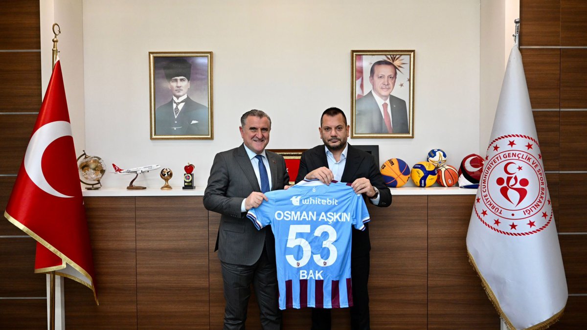 Trabzonspor Başkanı Ertuğrul Doğan’dan Bakan Bak’a ziyaret