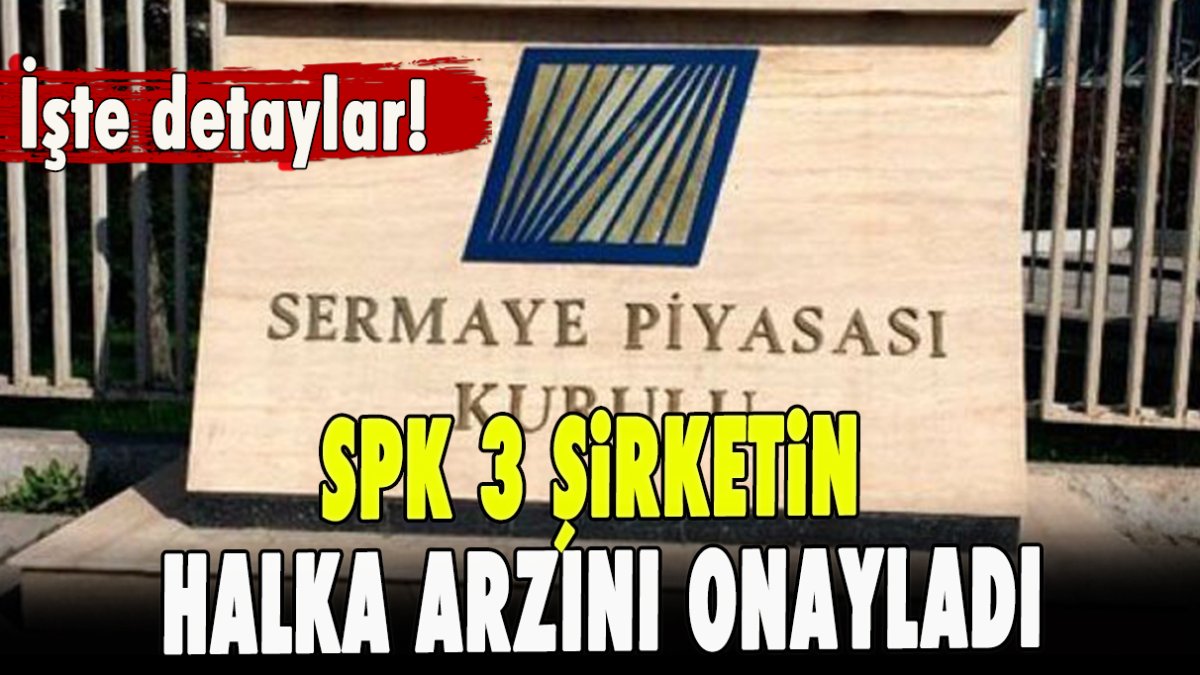 SPK 3 şirketin halka arzını onayladı