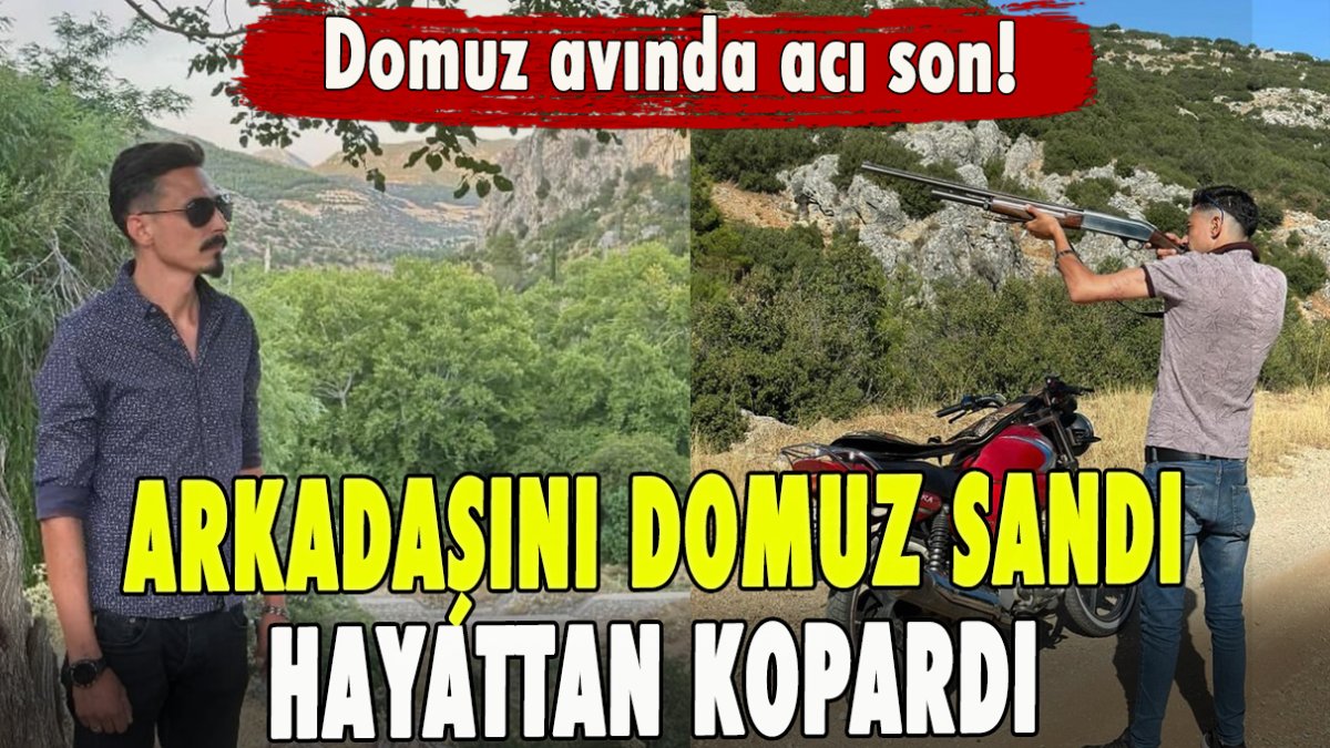 Arkadaşını domuz sandı! Hayattan kopardı!