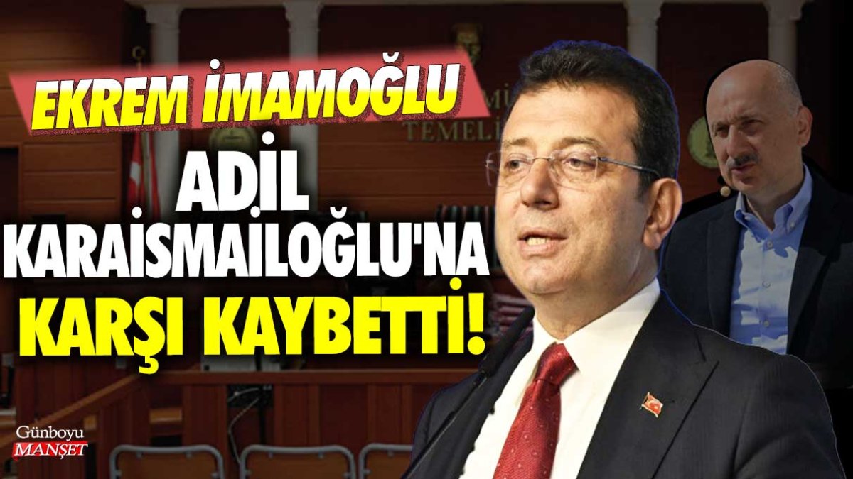 Ekrem İmamoğlu Adil Karaismailoğlu'na karşı kaybetti