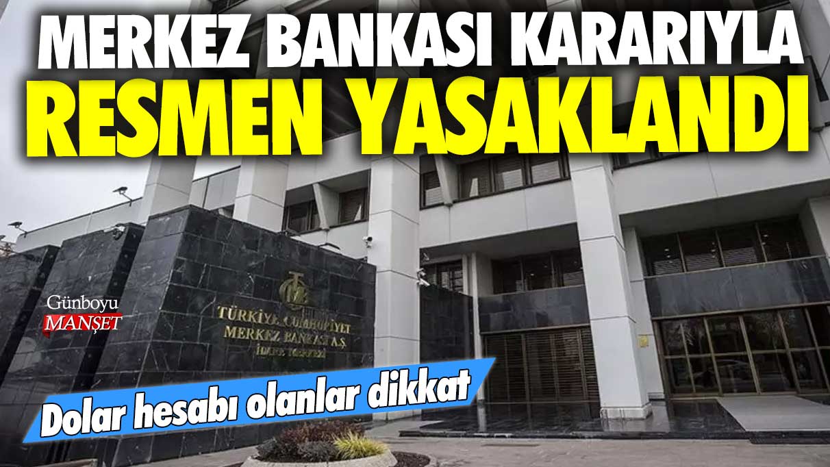 Dolar hesabı olanlar dikkat! Merkez Bankası kararıyla resmen yasaklandı