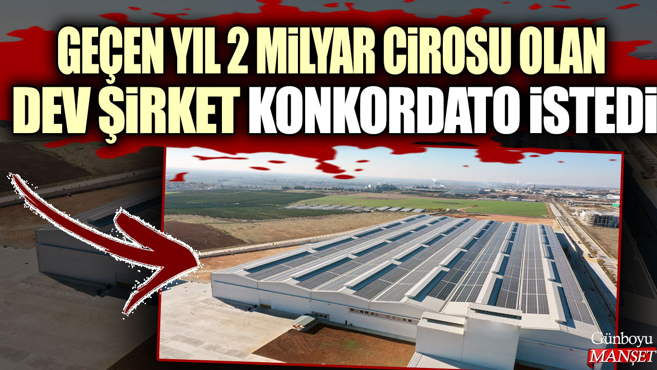 Geçen yıl 2 milyar cirosu olan dev şirket konkordato İstedi