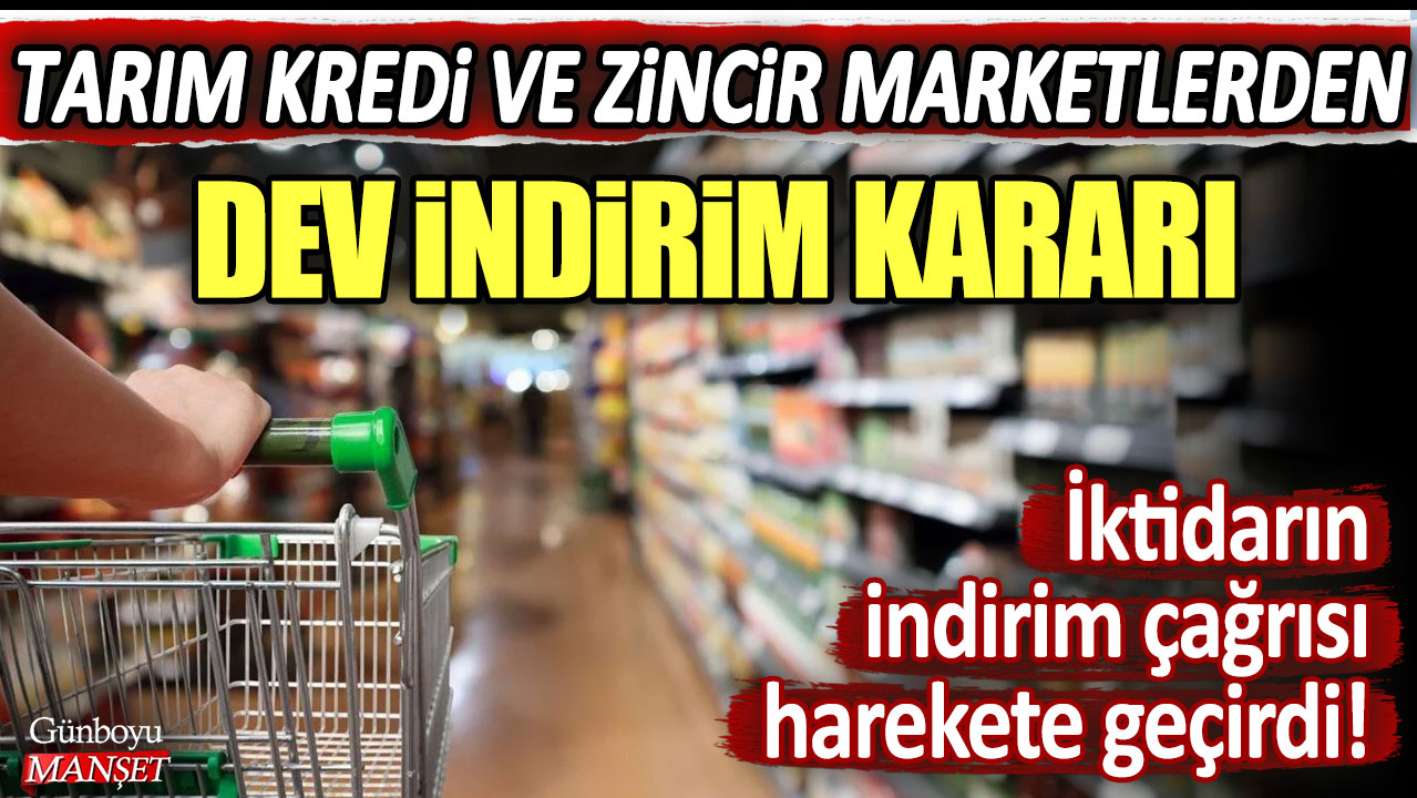 İktidarın indirim çağrısı sonrası harekete geçildi! Tarım Kredi ve zincir marketlerden dev indirim kararı