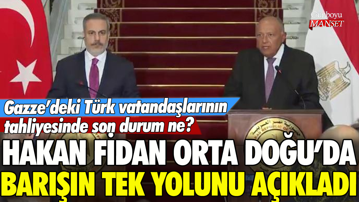 Hakan Fidan: İsrail Filistin sorununun tek çözüm yolu...