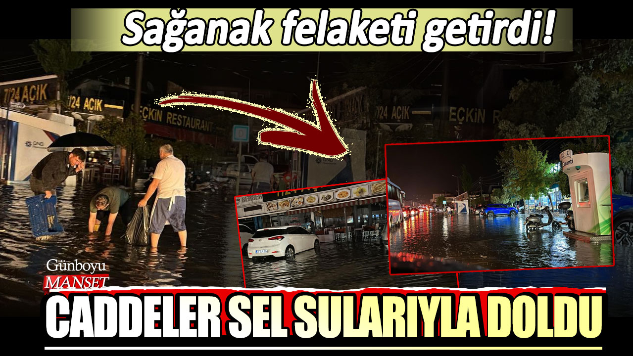 Fethiye'de sağanak felaketi getirdi! Caddeler sel sularıyla doldu