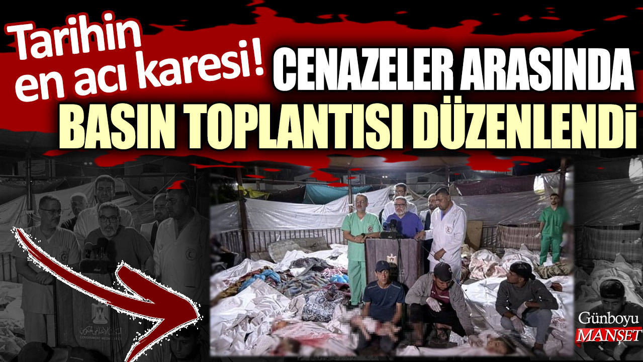 Tarihin en acı karesi! Cenazeler arasında basın toplantısı düzenlendi