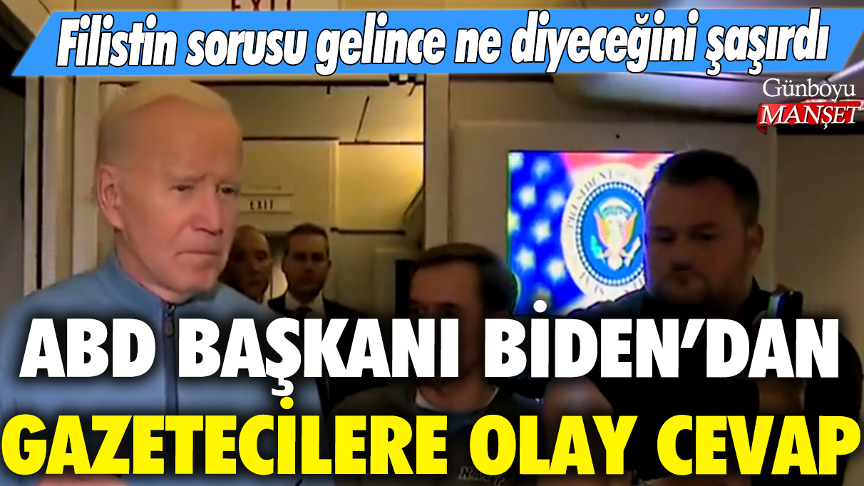 ABD Başkanı Biden'dan gazetecilere olay cevap: Filistin sorusu gelince ne diyeceğini şaşırdı