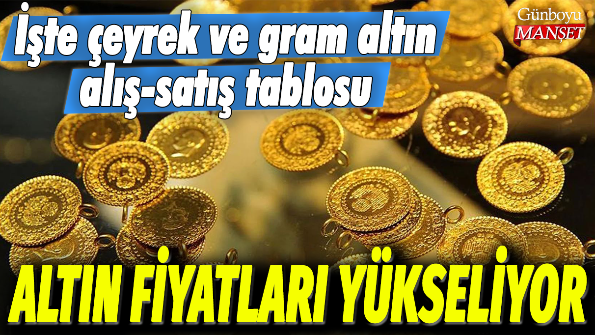 Altın fiyatları yükseliyor! Son dakika canlı çeyrek ve gram altın fiyatları 19 Ekim alış - satış tablosu