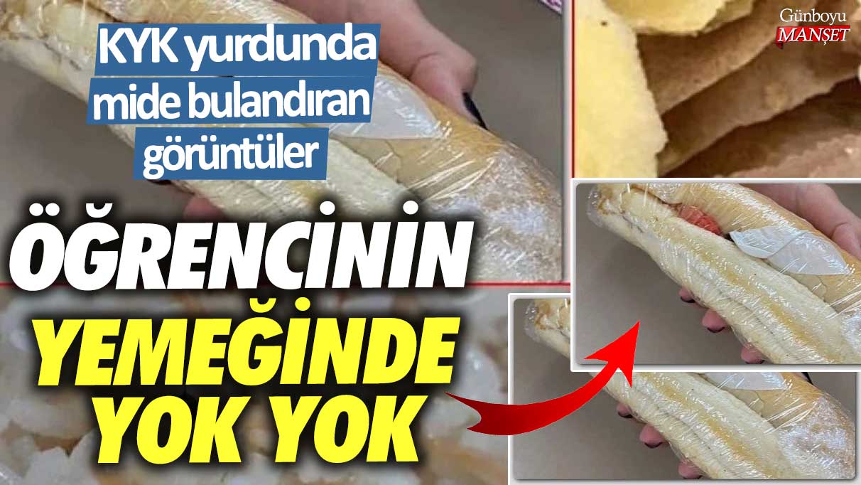 Öğrencinin yemeğinde yok yok! Isparta'da KYK yurdunda mide bulandıran görüntüler ortaya çıktı