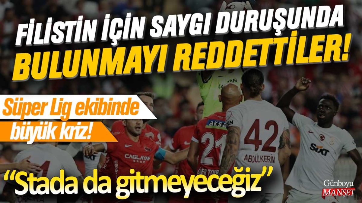 Süper Lig ekibinde büyük kriz: Filistin için saygı duruşunda bulunmayı reddettiler!