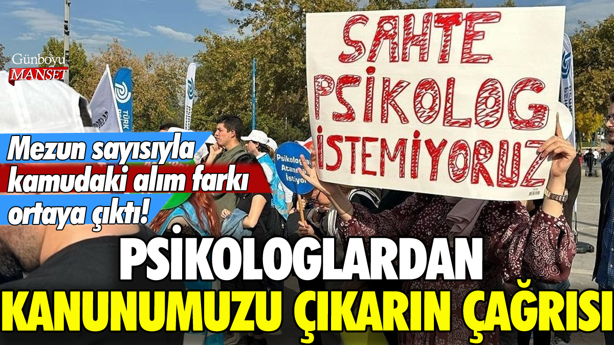 Türk Psikologlar Derneği'nden kanunumuzu çıkarın çağrısı